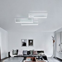 Lampa sufitowa akrylowa geometryczna prostokątna do montażu na płasko