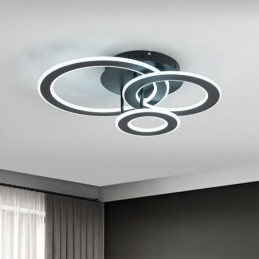 Okrągła lampa sufitowa z potrójnym akrylem do montażu na płasko
