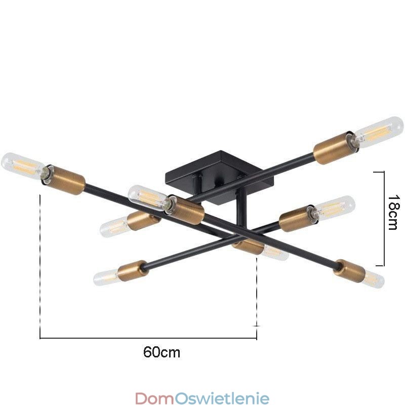 Wiejski retro sufitowy montaż w stylu amerykańskim industrialnym dekoracyjny