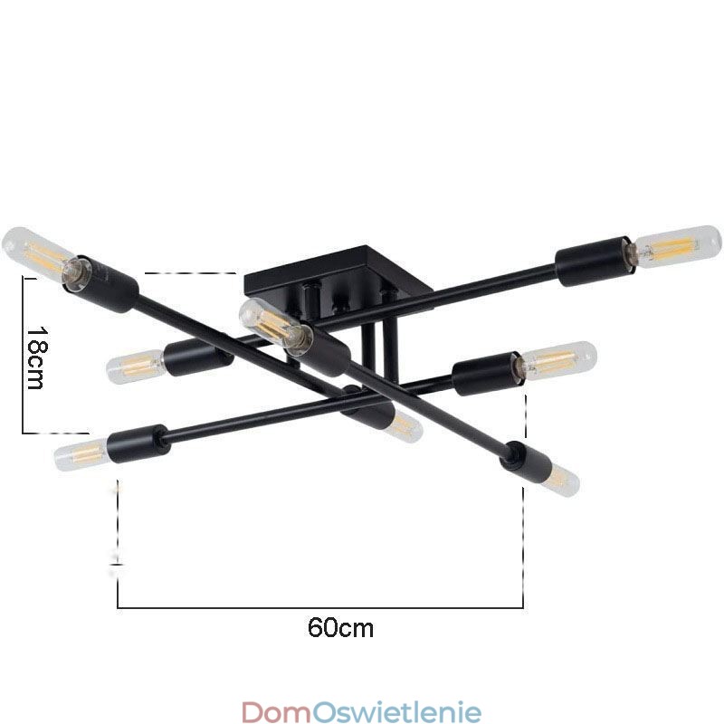 Wiejski retro sufitowy montaż w stylu amerykańskim industrialnym dekoracyjny