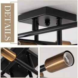 Wiejski retro sufitowy montaż w stylu amerykańskim industrialnym dekoracyjny