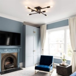 Wiejski retro sufitowy montaż w stylu amerykańskim industrialnym dekoracyjny