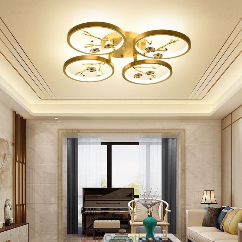 Oświetlenie sufitowe Copper Art Branch Plum Blossom wpuszczane w ścianę