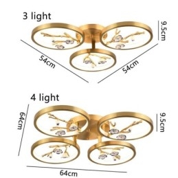 Oświetlenie sufitowe Copper Art Branch Plum Blossom wpuszczane w ścianę