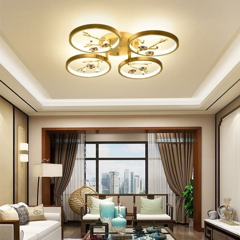 Oświetlenie sufitowe Copper Art Branch Plum Blossom wpuszczane w ścianę