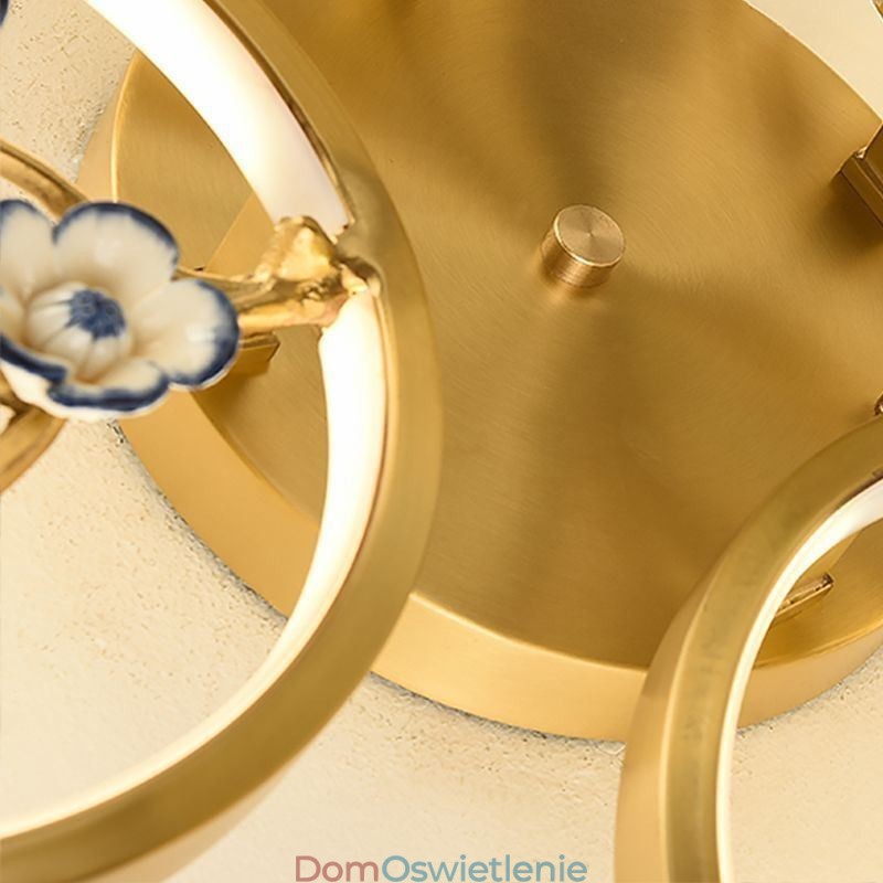 Oświetlenie sufitowe Copper Art Branch Plum Blossom wpuszczane w ścianę