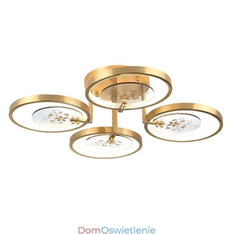 Lampa sufitowa z nadrukiem artystycznym z akrylu miedzianego montowana na płasko