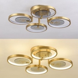 Lampa sufitowa z nadrukiem artystycznym z akrylu miedzianego montowana na płasko