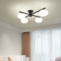 Nordic Glass Flush Mount Kreatywna lampa sufitowa z kutego żelaza
