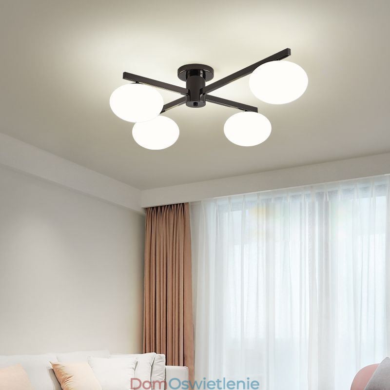 Nordic Glass Flush Mount Kreatywna lampa sufitowa z kutego żelaza