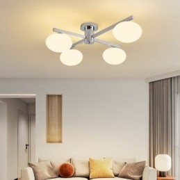 Nordic Glass Flush Mount Kreatywna lampa sufitowa z kutego żelaza