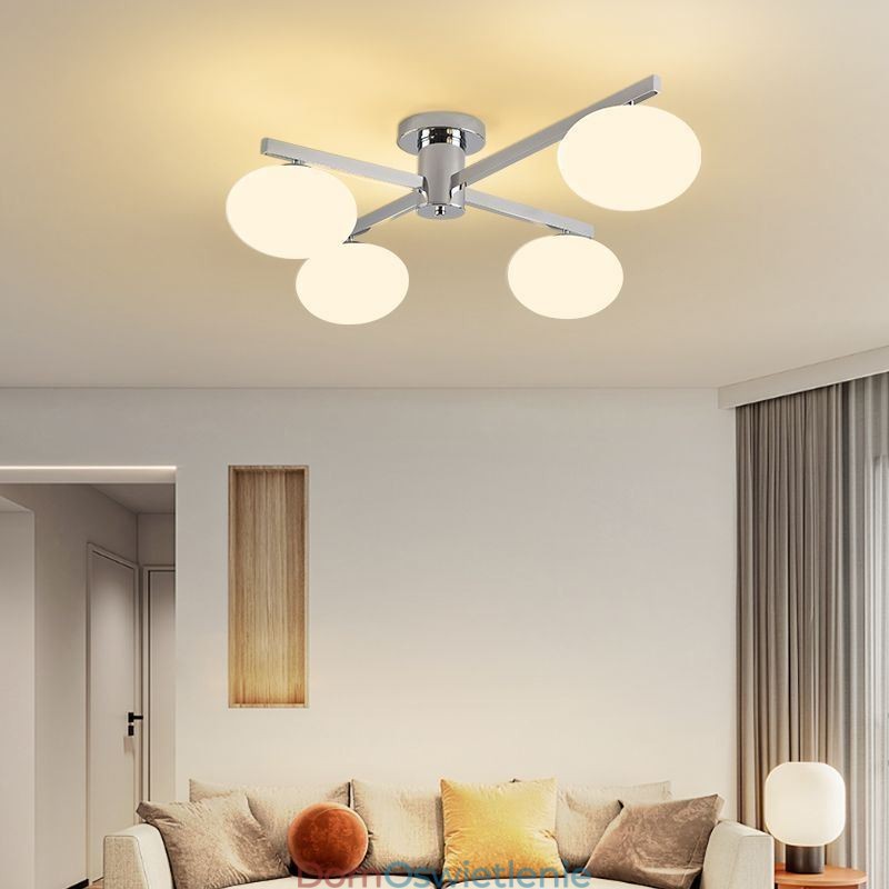 Nordic Glass Flush Mount Kreatywna lampa sufitowa z kutego żelaza