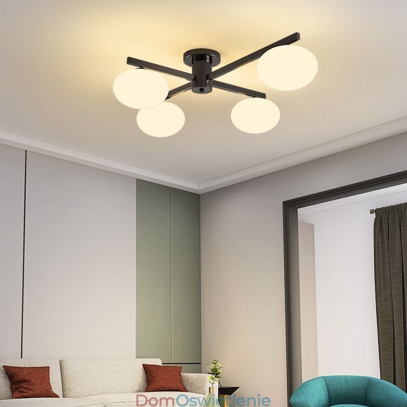 Nordic Glass Flush Mount Kreatywna lampa sufitowa z kutego żelaza