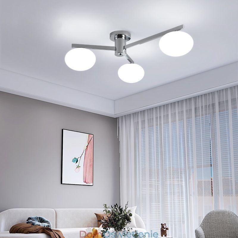 Nordic Glass Flush Mount Kreatywna lampa sufitowa z kutego żelaza
