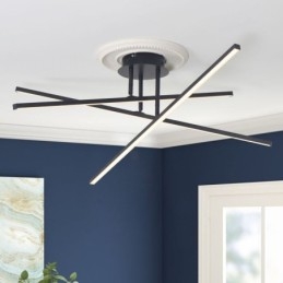 Nowoczesna prosta aluminiowa lampa sufitowa wpuszczana w sufit