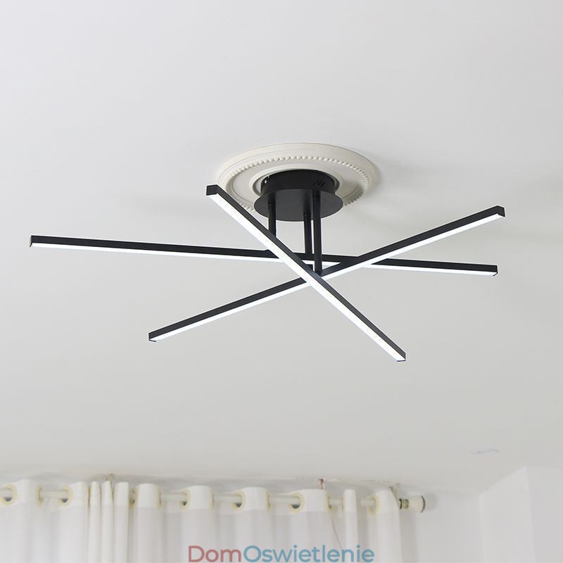 Nowoczesna prosta aluminiowa lampa sufitowa wpuszczana w sufit