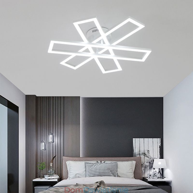 Minimalistyczna lampa sufitowa z aluminium w kształcie wiatraka