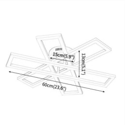 Minimalistyczna lampa sufitowa z aluminium w kształcie wiatraka