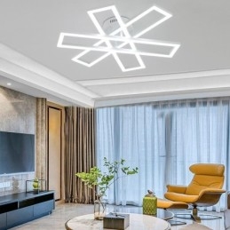 Minimalistyczna lampa sufitowa z aluminium w kształcie wiatraka