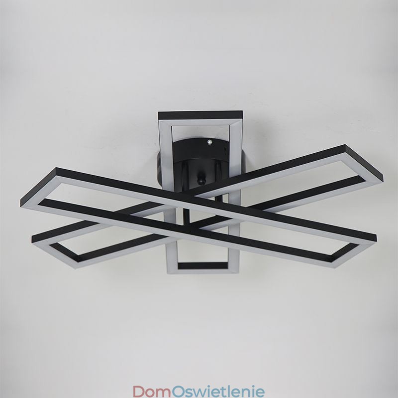 Minimalistyczna lampa sufitowa z aluminium w kształcie wiatraka