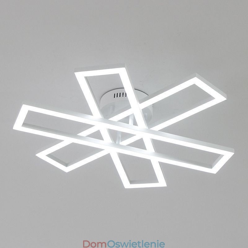 Minimalistyczna lampa sufitowa z aluminium w kształcie wiatraka