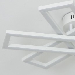 Minimalistyczna lampa sufitowa z aluminium w kształcie wiatraka