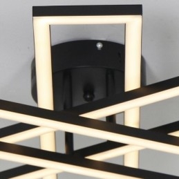 Minimalistyczna lampa sufitowa z aluminium w kształcie wiatraka