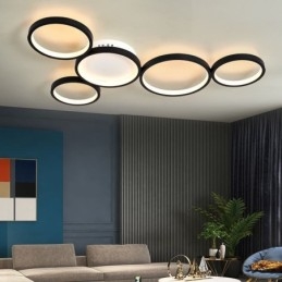 Nowoczesna lampa sufitowa aluminiowa z mocowaniem na płasko