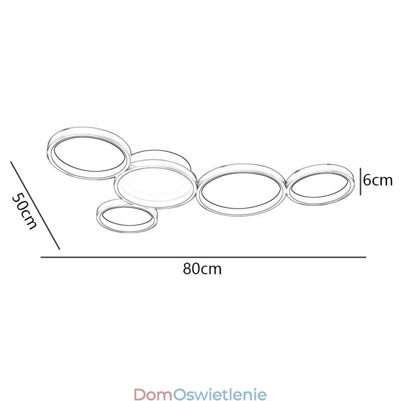Nowoczesna lampa sufitowa aluminiowa z mocowaniem na płasko