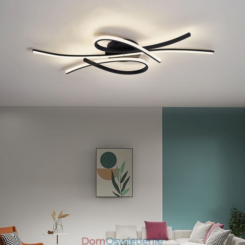 Minimalistyczna lampa sufitowa z aluminium w kształcie motyla