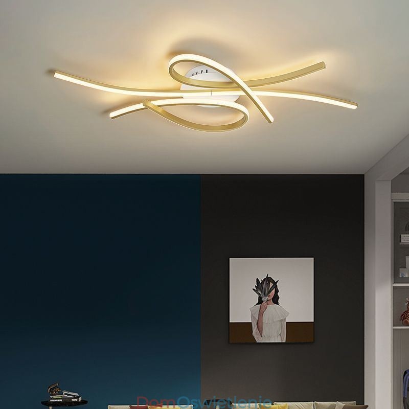 Minimalistyczna lampa sufitowa z aluminium w kształcie motyla