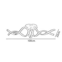 Nowoczesna lampa sufitowa spiralna z aluminium montowana na płasko