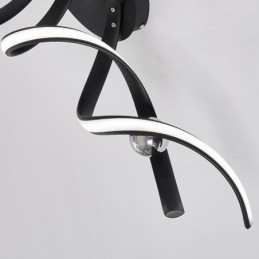 Nowoczesna lampa sufitowa spiralna z aluminium montowana na płasko