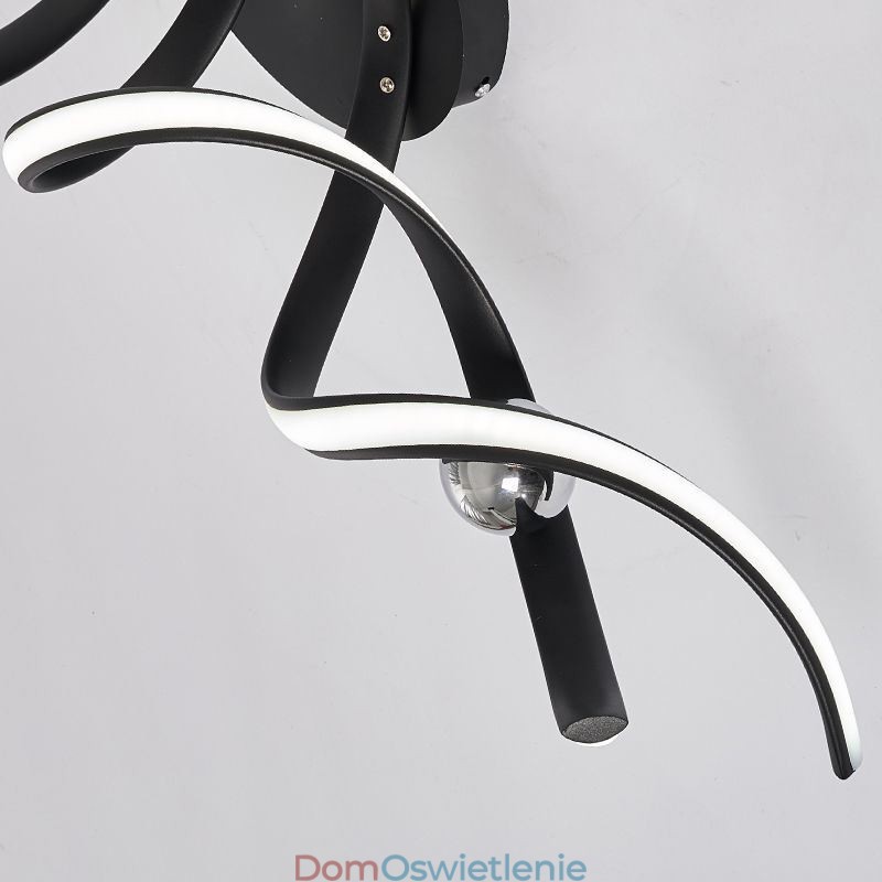 Nowoczesna lampa sufitowa spiralna z aluminium montowana na płasko