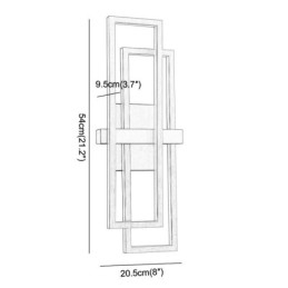 Minimalistyczna lampa sufitowa z aluminium wpuszczana w sufit, geometryczna kwadratowa