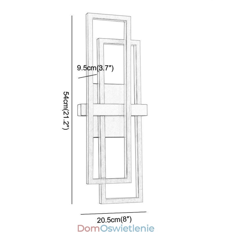 Minimalistyczna lampa sufitowa z aluminium wpuszczana w sufit, geometryczna kwadratowa