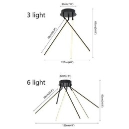 Kreatywna lampa sufitowa z aluminium w kształcie wiatraka