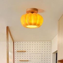Pojedyncza głowica Pumpkin Flush Mount Japońskie retro sufitowe lampy