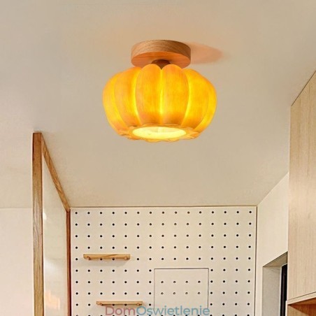 Pojedyncza głowica Pumpkin Flush Mount Japońskie retro sufitowe lampy Pojedyncza głowica Pumpkin Flush Mount Japońskie retro sufitowe lampy