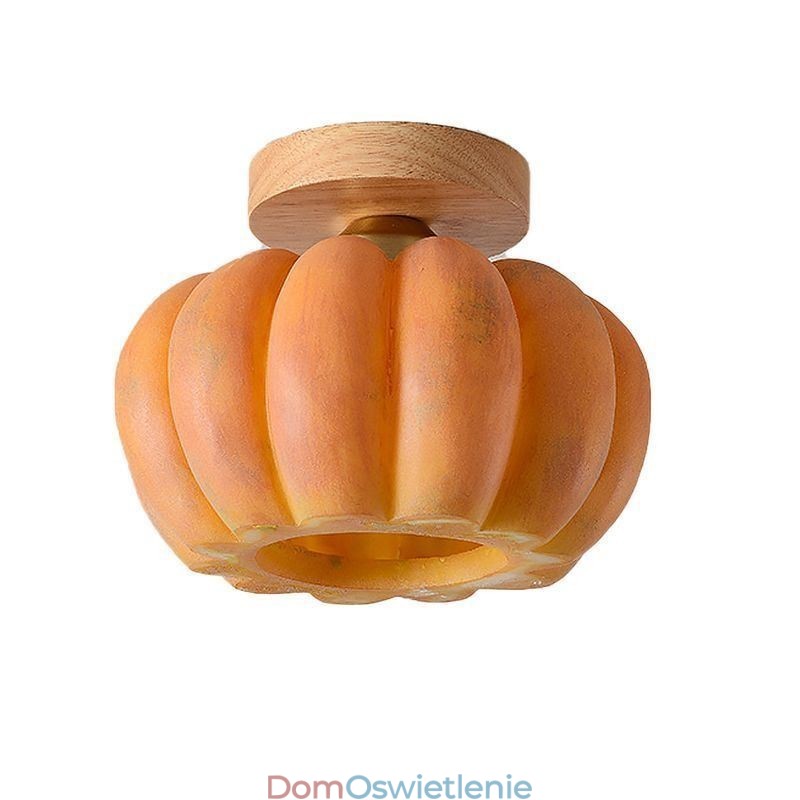 Pojedyncza głowica Pumpkin Flush Mount Japońskie retro sufitowe lampy