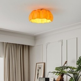 Pojedyncza głowica Pumpkin Flush Mount Japońskie retro sufitowe lampy