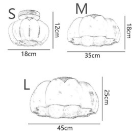 Pojedyncza głowica Pumpkin Flush Mount Japońskie retro sufitowe lampy