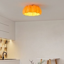 Pojedyncza głowica Pumpkin Flush Mount Japońskie retro sufitowe lampy