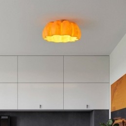 Pojedyncza głowica Pumpkin Flush Mount Japońskie retro sufitowe lampy