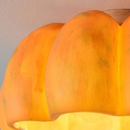 Pojedyncza głowica Pumpkin Flush Mount Japońskie retro sufitowe lampy