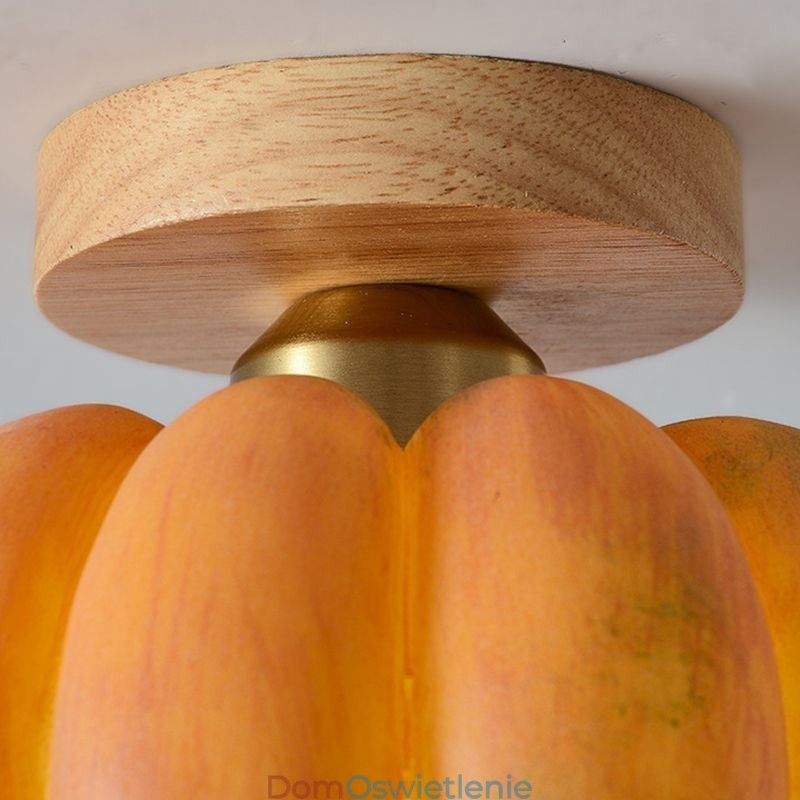 Pojedyncza głowica Pumpkin Flush Mount Japońskie retro sufitowe lampy