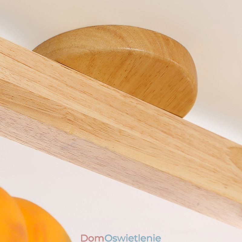 Podwójna mała dynia, lampa sufitowa w stylu retro w stylu japońskim