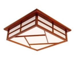 Lampa sufitowa w stylu retro, kwadratowa, montowana na płasko
