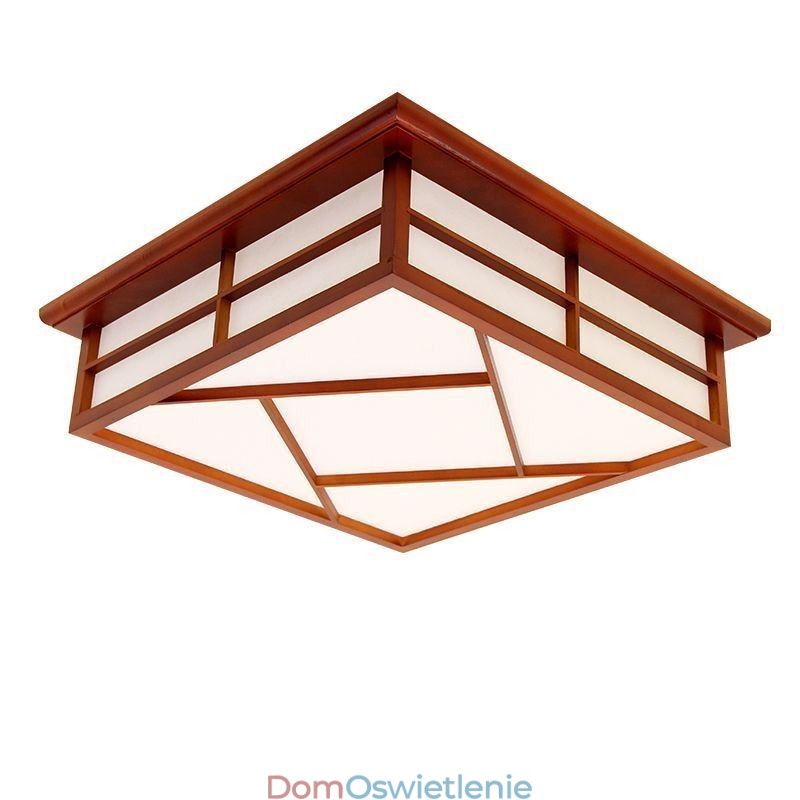 Lampa sufitowa w stylu retro, kwadratowa, montowana na płasko