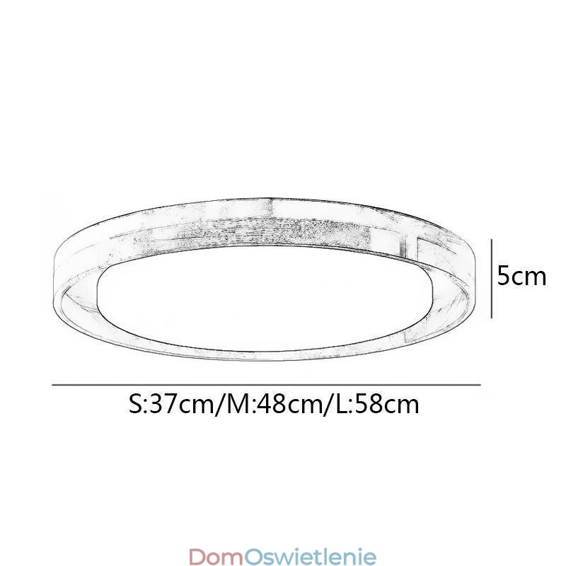 Nowoczesna lampa sufitowa Drewniana akrylowa okrągła lampa sufitowa